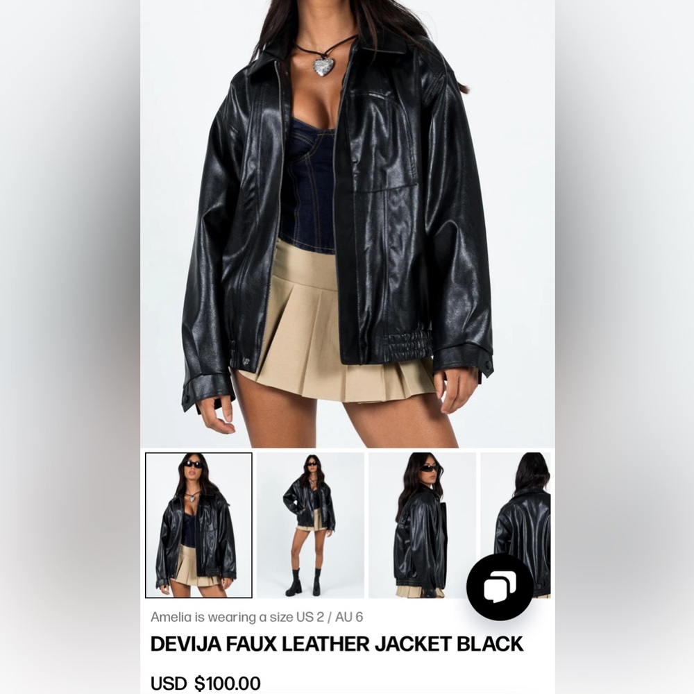 Princess Polly Devija Faux Leather Jacket